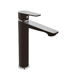 Stylowy Wysoka Bateria Umywalkowa Dokos Czarny/Chrom – Elegancja do Twojej Łazienki