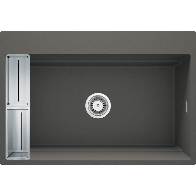 Granitowy Zlewozmywak Magnetico 1-Komorowy Antracyt z Osprzętem Deante - Elegancja i Trwałość