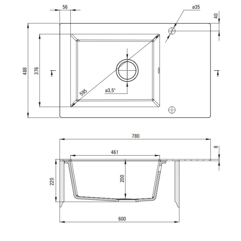 Elegancki Zlewozmywak Andante Glass - Styl i Funkcjonalność w Twojej Kuchni