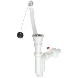 Syfon Premium do Zlewozmywaka Granitowego 1-Komorowego z Odpływem Stalowym