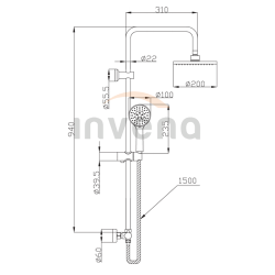 Zestaw Prysznicowy ESLA INVENA TREND z Termostatem AU-94-D01 - Komfort i Styl w Twojej Łazience