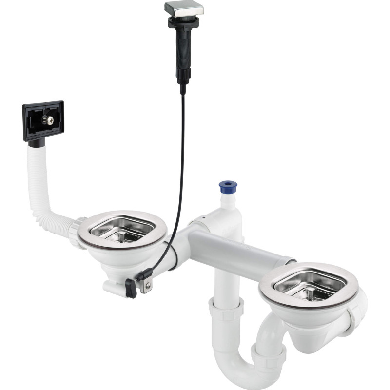 Wytrzymały Syfon Stalowy ze Złączem dla Zmywarki/Pralki – Idealny dla Twojej Kuchni!