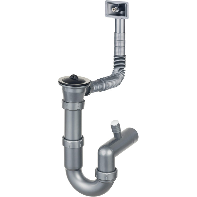 Deante Syfon 1-Komorowy Stalowy z Odpływem 2'' + AGD - Uniwersalne Rozwiązanie do Kuchni!