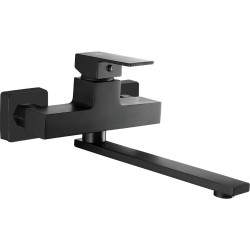 Czarna Bateria Ścienna KVADRATO Jednouchwytowa - Elegancja i Funkcjonalność w Twojej Kuchni