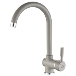 Laveo Lete bateria zlewozmywakowa stojąca szary granit