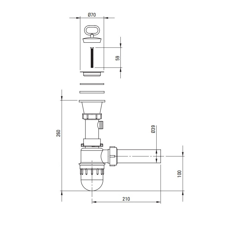 Syfon AGD Stalowy Deante - Profesjonalne Podłączenie do Twojego Zlewozmywaka!