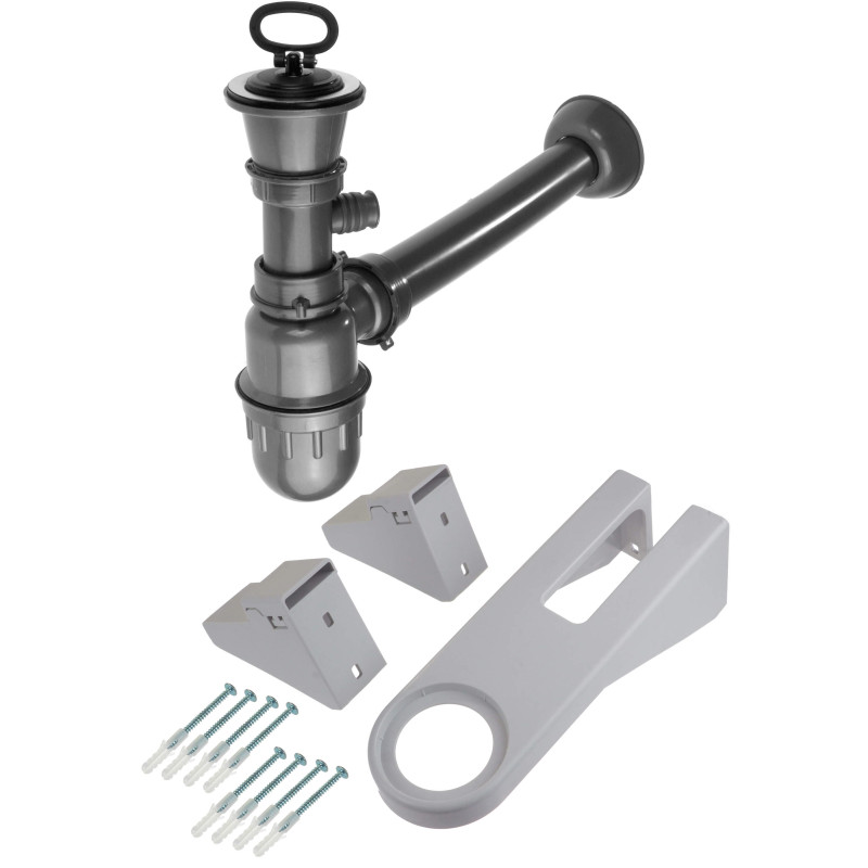 Uniwersalny Syfon Stalowy Deante z Podłączeniem do Zmywarki lub Pralki