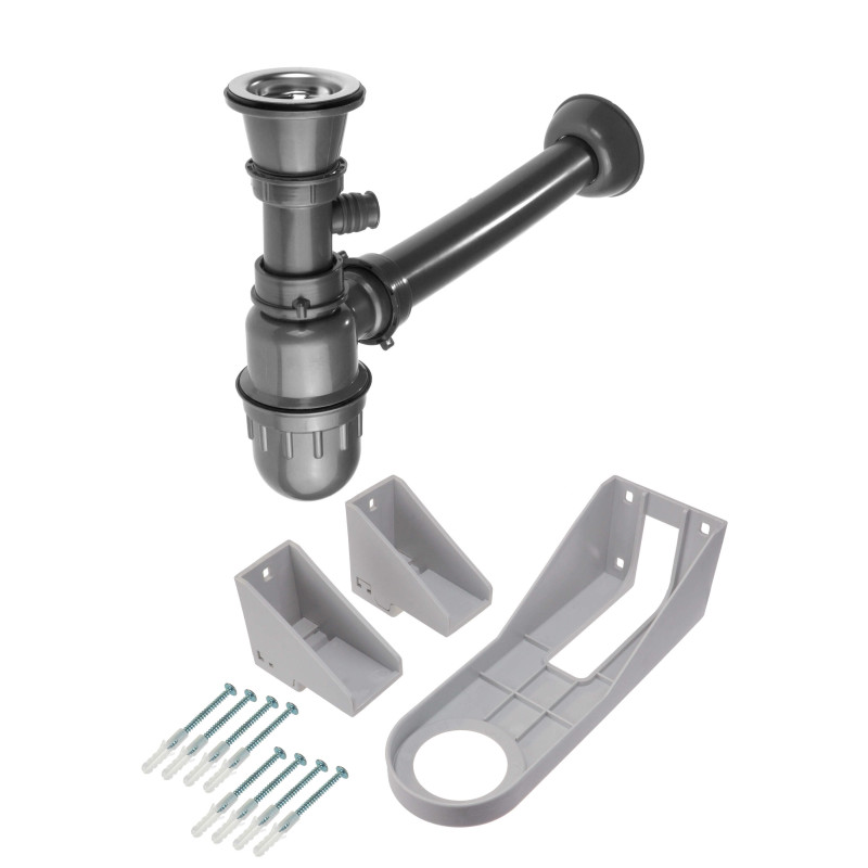 Uniwersalny Syfon Stalowy Deante z Podłączeniem do Zmywarki lub Pralki