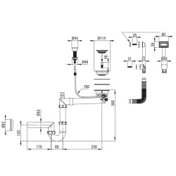 Kompaktowy Syfon Granitowy Space-Saver 1-Komora Stalowany – Idealny do Twojej Kuchni