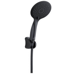 Luksusowy Zestaw Prysznicowy FINO Czarny - 3 Strumienie, Antykamień, Design Premium