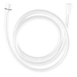 Elastyczny Wąż Natryskowy ARNO 150 cm Biały - System Antyskręt, Rozciągliwy!