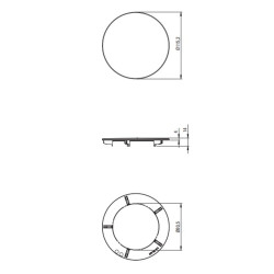Elegancka Maskownica Odpływu Nero, Matowa, Wytrzymała Stal Nierdzewna, 115 mm