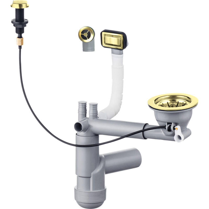 Złoty Syfon Space-Saver Deante do Zlewozmywaka 1-komorowego - Elegancja i Funkcjonalność