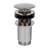 Okrągły korek umywalkowy klik-klak chromowany z tuleją i przelewem CKK_02R3