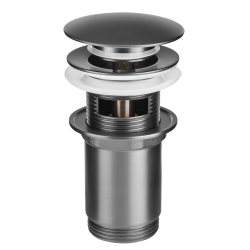 Elegancki Korek Grzybek z Przelewem, Grafitowy, Mosiężny - Duży Rozmiar