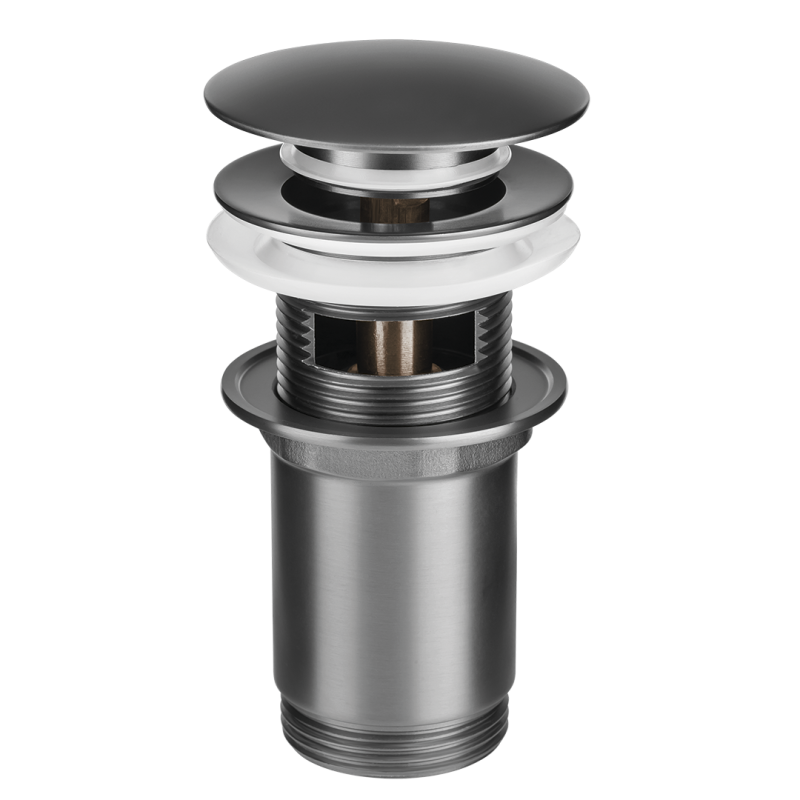 Elegancki Korek Grzybek z Przelewem, Grafitowy, Mosiężny - Duży Rozmiar