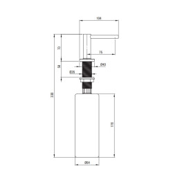 Stylowy Dozownik Kuchenny 0.5L - Stal Nierdzewna Matowa Bianco, Elegancja i Funkcjonalność!