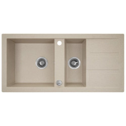 Laveo Barbados zlewozmywak granitowy beż 480x100