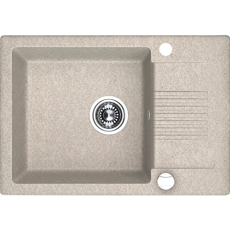 Celia Beżowy Zlewozmywak 1-Komorowy: Styl i Funkcjonalność w Twojej Kuchni!