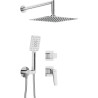 Podtynkowy Zestaw Prysznicowy BLUR Prestige - deszczowy chrom, stal 304, 3 funkcje
