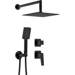 Czarny Zestaw Prysznicowy BLUR Podtynkowy - Elegancja i Funkcjonalność dla Twojej Łazienki