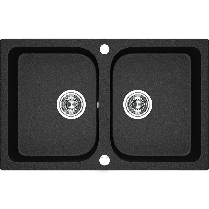 Celia Elegance: Dwukomorowy Zlewozmywak Granitowy 480x760mm, Styl i Funkcjonalność