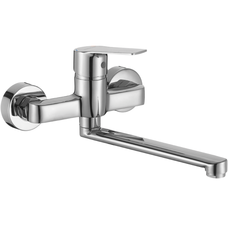 Chromowana Bateria Ścienna Borgo - Elegancja i Funkcjonalność dla Twojej Kuchni