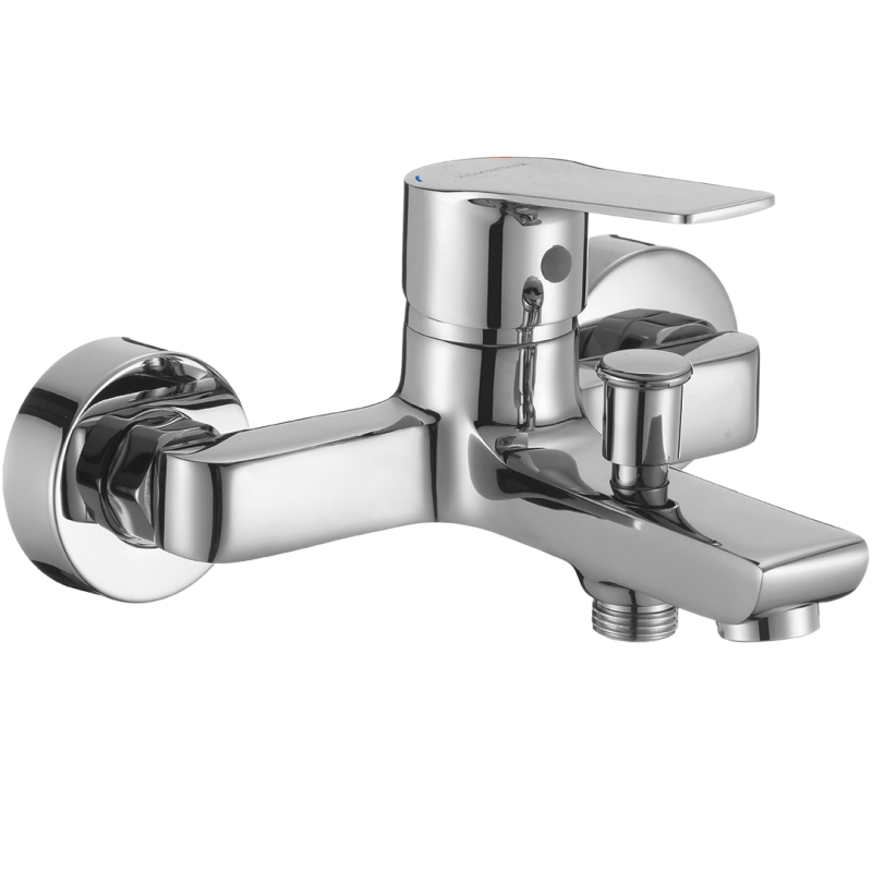 Elegancka bateria wannowa BORGO - Chrom, Jednouchwytowa, Gwarancja 5 lat