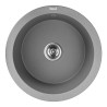 Stylowy Zlewozmywak Granitowy Dafne 510mm - Okrągły, Szary, Odporny na Wszystko!