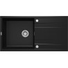 Elegancki Zlewozmywak Granitowy Eridan z Ociekaczem 100x52 cm - Nowoczesny Design, Czarny