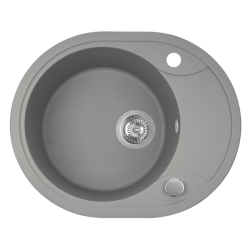 Granitowy Zlewozmywak DAFNE Gray 1-kom. 47x58cm - Wytrzymałość i Styl dla Twojej Kuchni