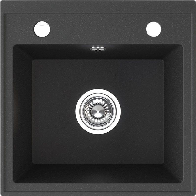 Czarny Zlewozmywak Trzynastka 1-komorowy 440x440mm – Elegancja i Trwałość w Twojej Kuchni!