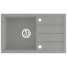 Laveo Trzynastka zlewozmywak granitowy szare 480x790 1-komorowy