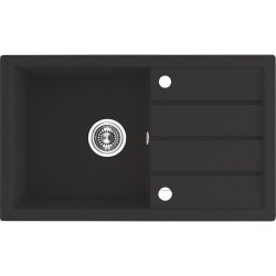 Zlewozmywak Granitowy "Trzynastka" - Czarny 480x790mm, Wytrzymały i Stylowy Design