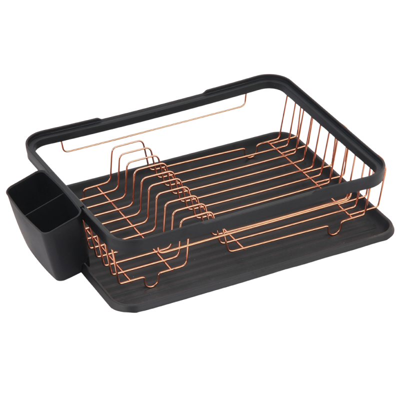 Elegancka Suszarka do Naczyń w Czarno-Złotym Stylu - Wyjątkowa Jakość, Nowoczesny Design