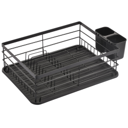 Czarna Elegancja: Nowoczesna Suszarka do Naczyń Wolnostojąca 430mm