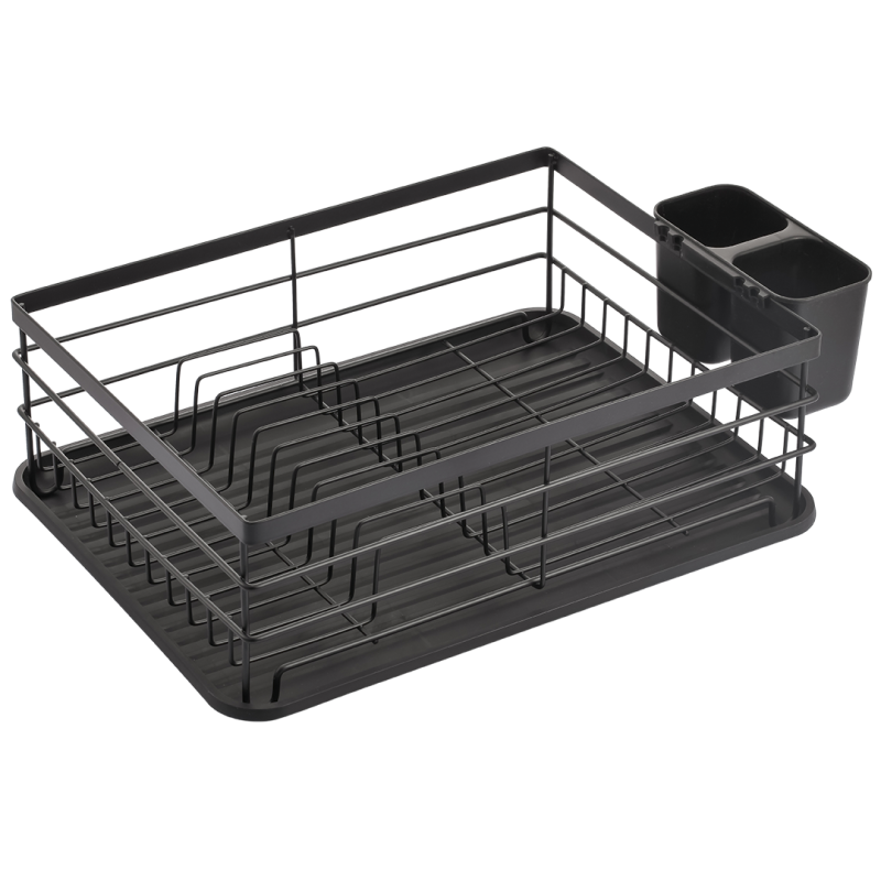 Czarna Elegancja: Nowoczesna Suszarka do Naczyń Wolnostojąca 430mm