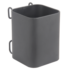 Pojemnik "Styl i Uniwersalność" z czarnej stali - wolnostojący i wiszący, solidna konstrukcja