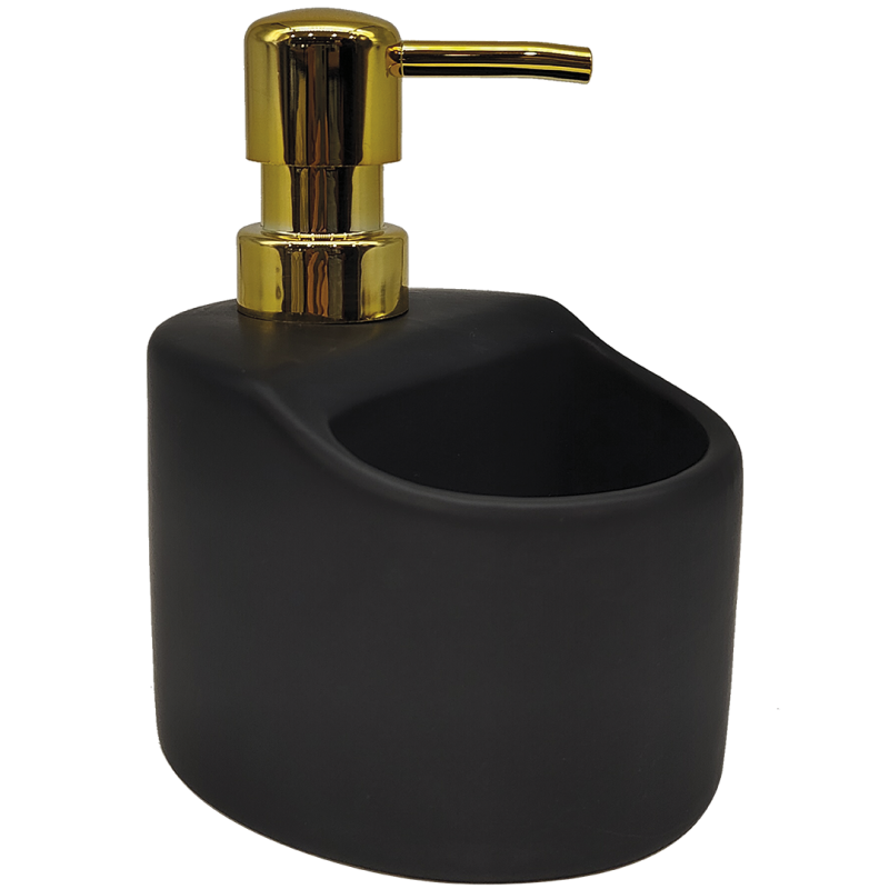 Luksusowy Dozownik Ceramiczny Yogo - Elegancja Czerni i Złota, 330ml