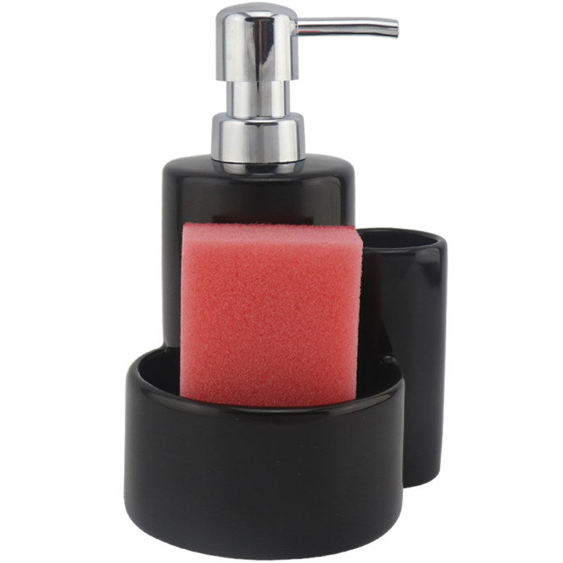 Stylowy Dozownik LUPO – Elegancka Ceramika i Chromowana Pompa, Pojemność 320ml