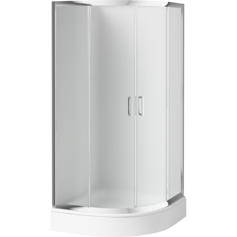 Stylowa Kabina Prysznicowa Funkia, Półokrągła 80x80 cm - Idealna do Każdej Łazienki