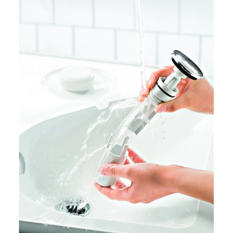 Innowacyjny syfon umywalkowy Click-Clack, czyszczony od góry - Prevex Easy Clean