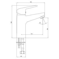 Elegancka bateria umywalkowa Boro bez odpływu - nowoczesny design!