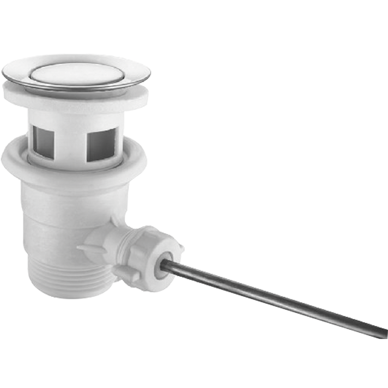 Korek spustowy premium z funkcją odcięcia odpływu, chromowane wykończenie, ABS