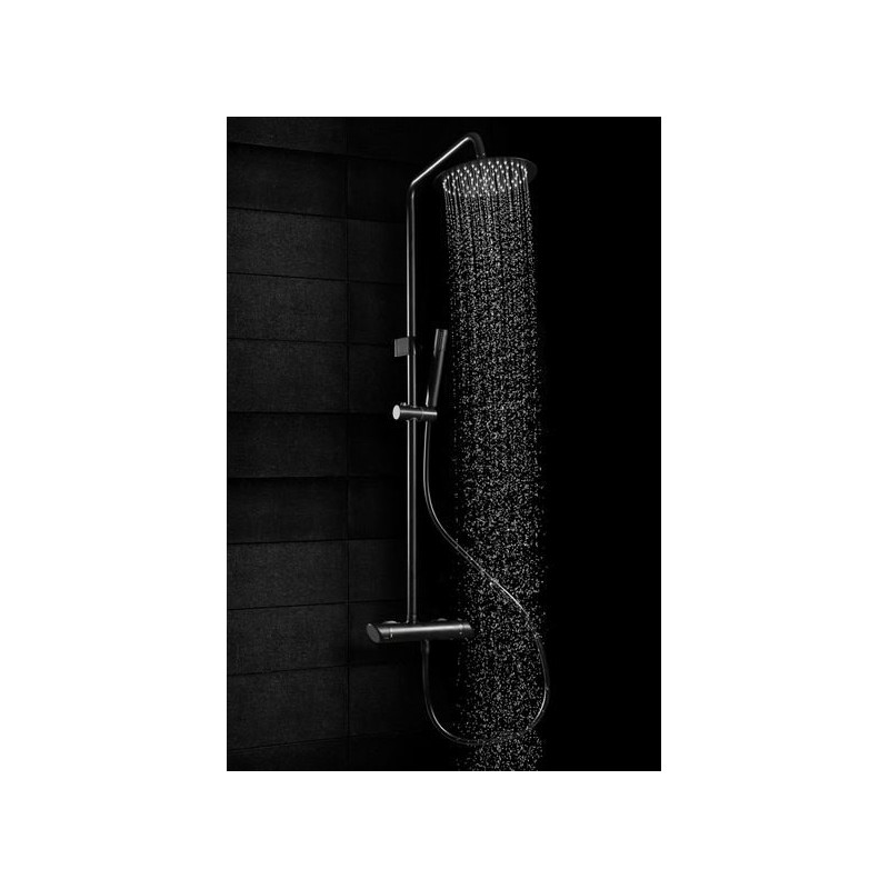 Luksusowy Zestaw Prysznicowy Arnika Nero z Baterią Mieszaczową - Nowoczesność i Styl