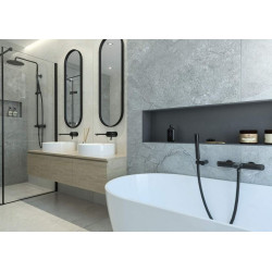 Luksusowy Zestaw Prysznicowy Arnika Nero z Baterią Mieszaczową - Nowoczesność i Styl