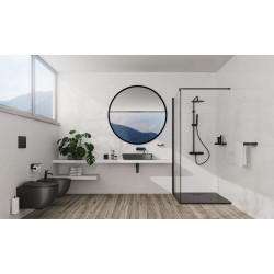 Luksusowy Zestaw Prysznicowy Arnika Nero z Baterią Mieszaczową - Nowoczesność i Styl