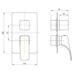 Hiacynt Nero: Stylowy Element Zewnętrzny do Boxa Mieszaczowego - Elegancja w Czerni