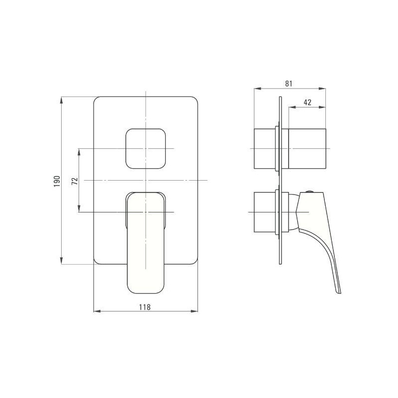 Hiacynt Nero: Stylowy Element Zewnętrzny do Boxa Mieszaczowego - Elegancja w Czerni