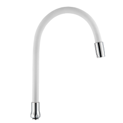 Elastyczna Wylewka Elza - Białe Wykończenie, Styl i Funkcja w Twojej Kuchni!